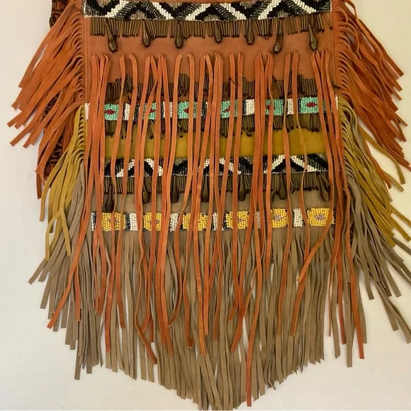 Free People Sundown Aztec Suede Fringe Purse - Picture 4 of 16